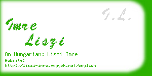 imre liszi business card